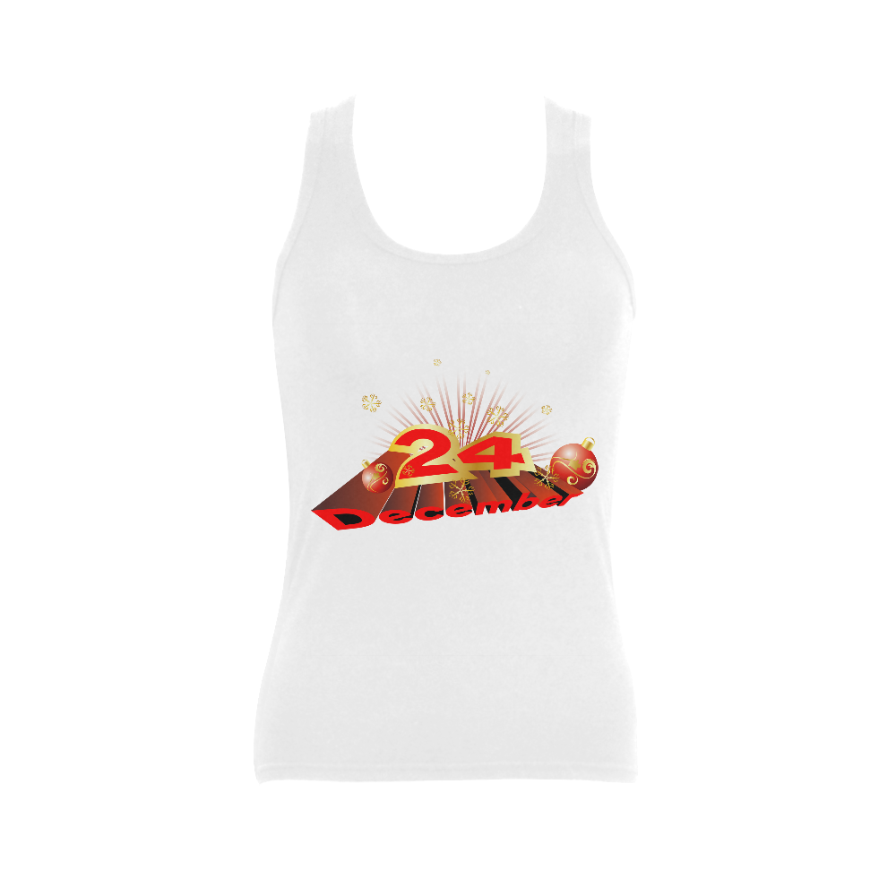 Christmas design with christmas balls Women's Shoulder-Free Tank Top (Model T35)