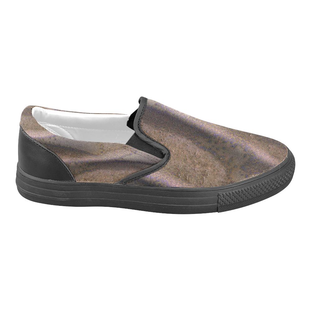 Frosted Dunes on Mars Women's Unusual Slip-on Canvas Shoes (Model 019)