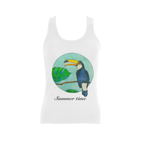 Summer time Women's Shoulder-Free Tank Top (Model T35)