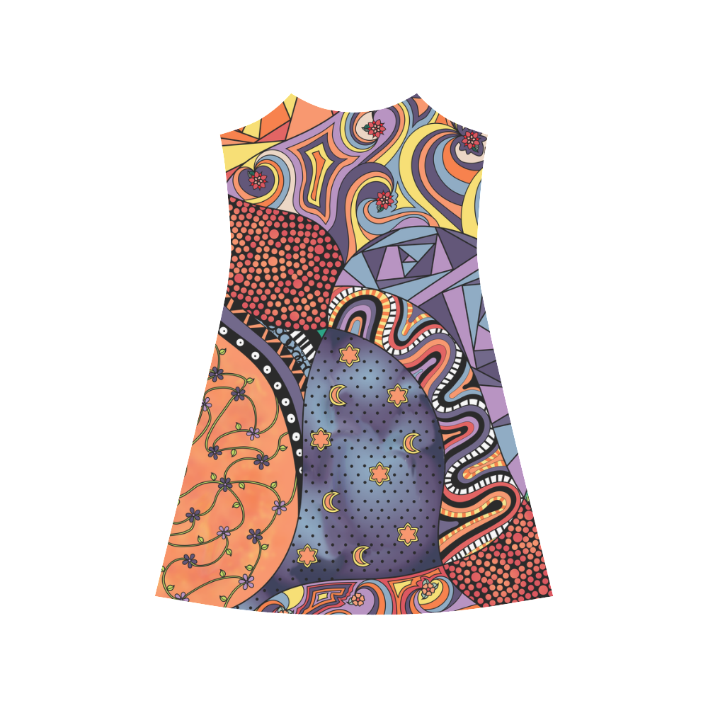 Tangle Doodle Pattern by ArtformDesigns Alcestis Slip Dress (Model D05)