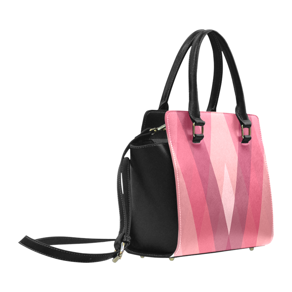Pink Harlequin Pattern by ArtformDesigns Classic Shoulder Handbag (Model 1653)