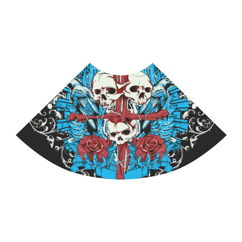 cross skull and rose Atalanta Sundress (Model D04)