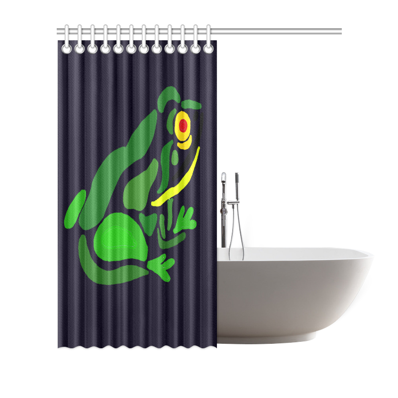 Funny Artistic Frog Art Shower Curtain 72"x72"