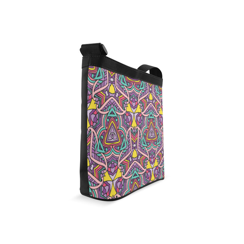 Zandine 0404 Purple Pink fun abstract pattern Crossbody Bags (Model 1613)