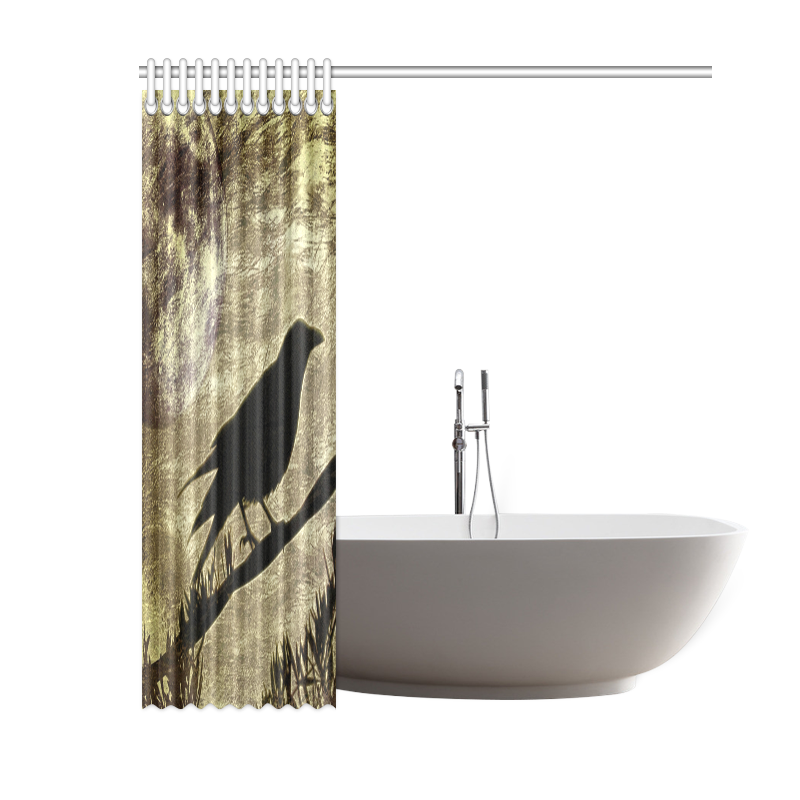 The Raven Gold by Martina Webster Shower Curtain 60"x72"