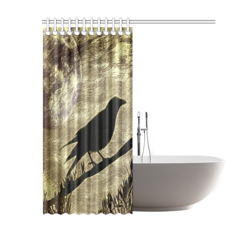 The Raven Gold by Martina Webster Shower Curtain 60"x72"