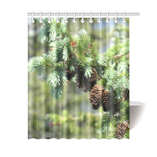 Pine cones by Martina Webster Shower Curtain 60"x72"