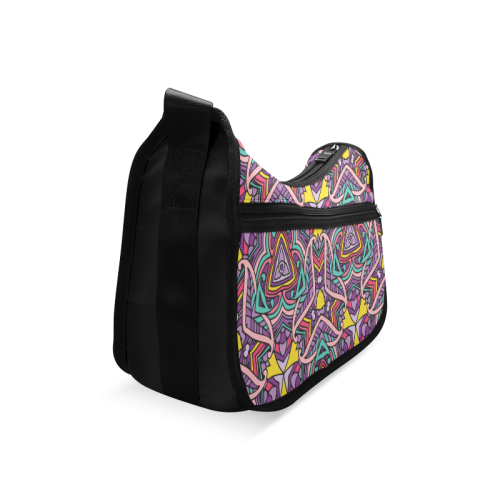Zandine 0404 Purple Pink fun abstract pattern Crossbody Bags (Model 1616)
