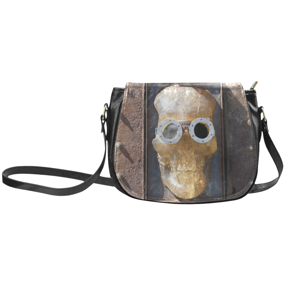 Steampunk skull pirate Classic Saddle Bag/Large (Model 1648)
