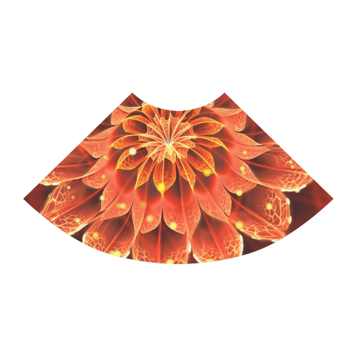 Red Dahlia Fractal Flower with Beautiful Bokeh Atalanta Sundress (Model D04)