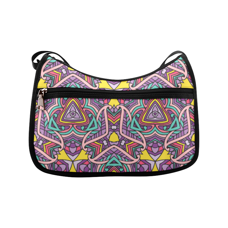 Zandine 0404 Purple Pink fun abstract pattern Crossbody Bags (Model 1616)