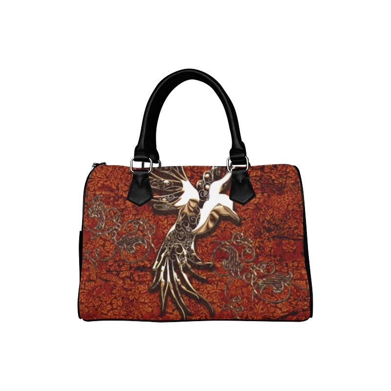 Wonderful bird made of floral elements Boston Handbag (Model 1621)