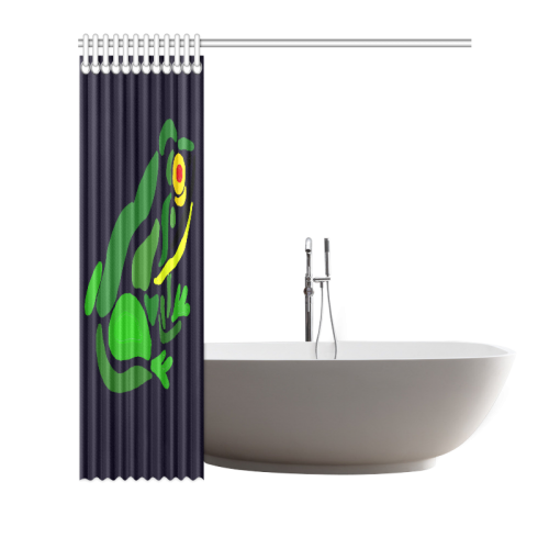 Funny Artistic Frog Art Shower Curtain 72"x72"