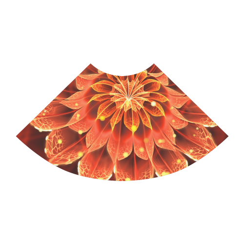 Red Dahlia Fractal Flower with Beautiful Bokeh Atalanta Sundress (Model D04)
