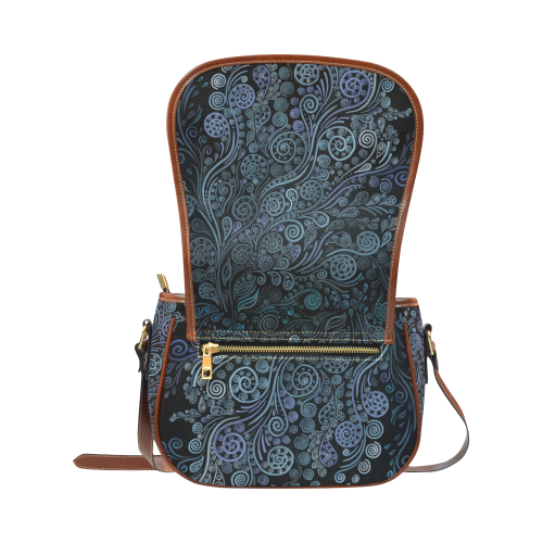 3D ornaments  blue Saddle Bag/Small (Model 1649) Full Customization