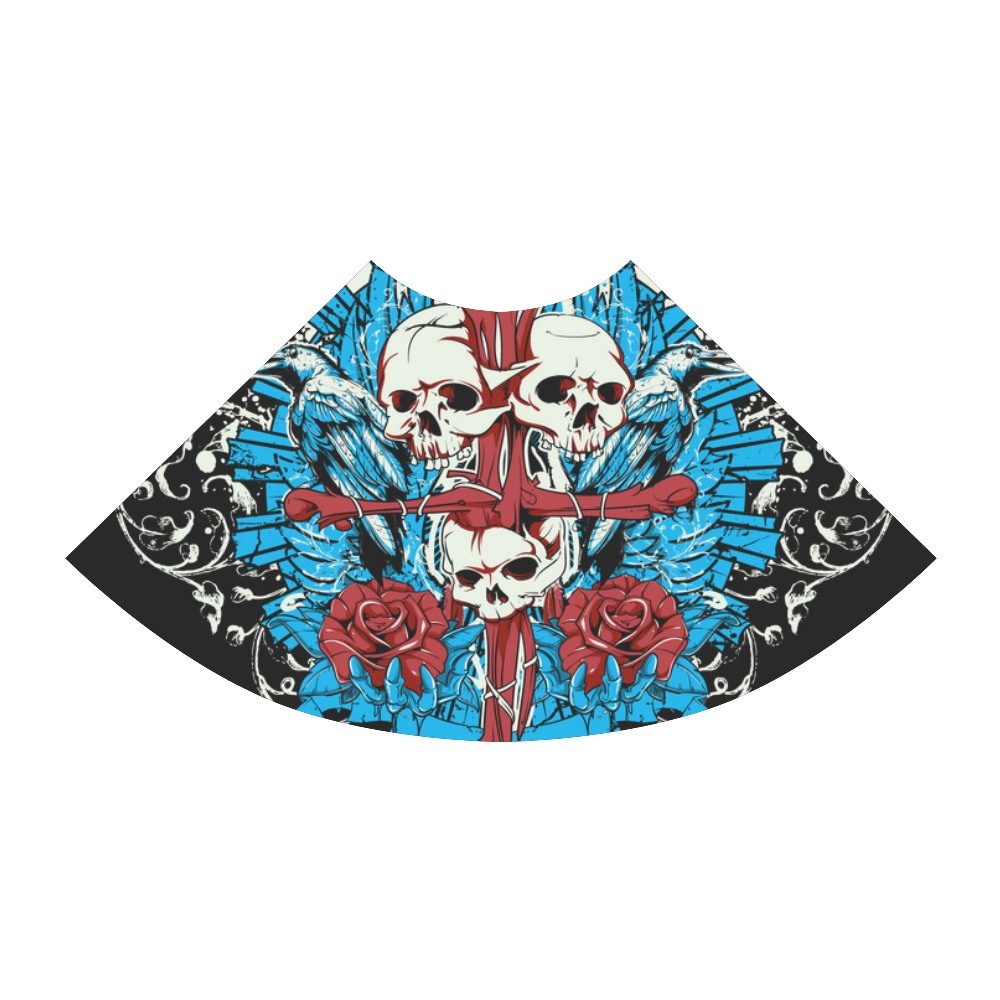 cross skull and rose Atalanta Sundress (Model D04)
