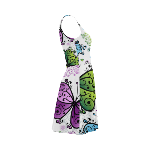 Seamless Butterfly and Floral Atalanta Sundress (Model D04)