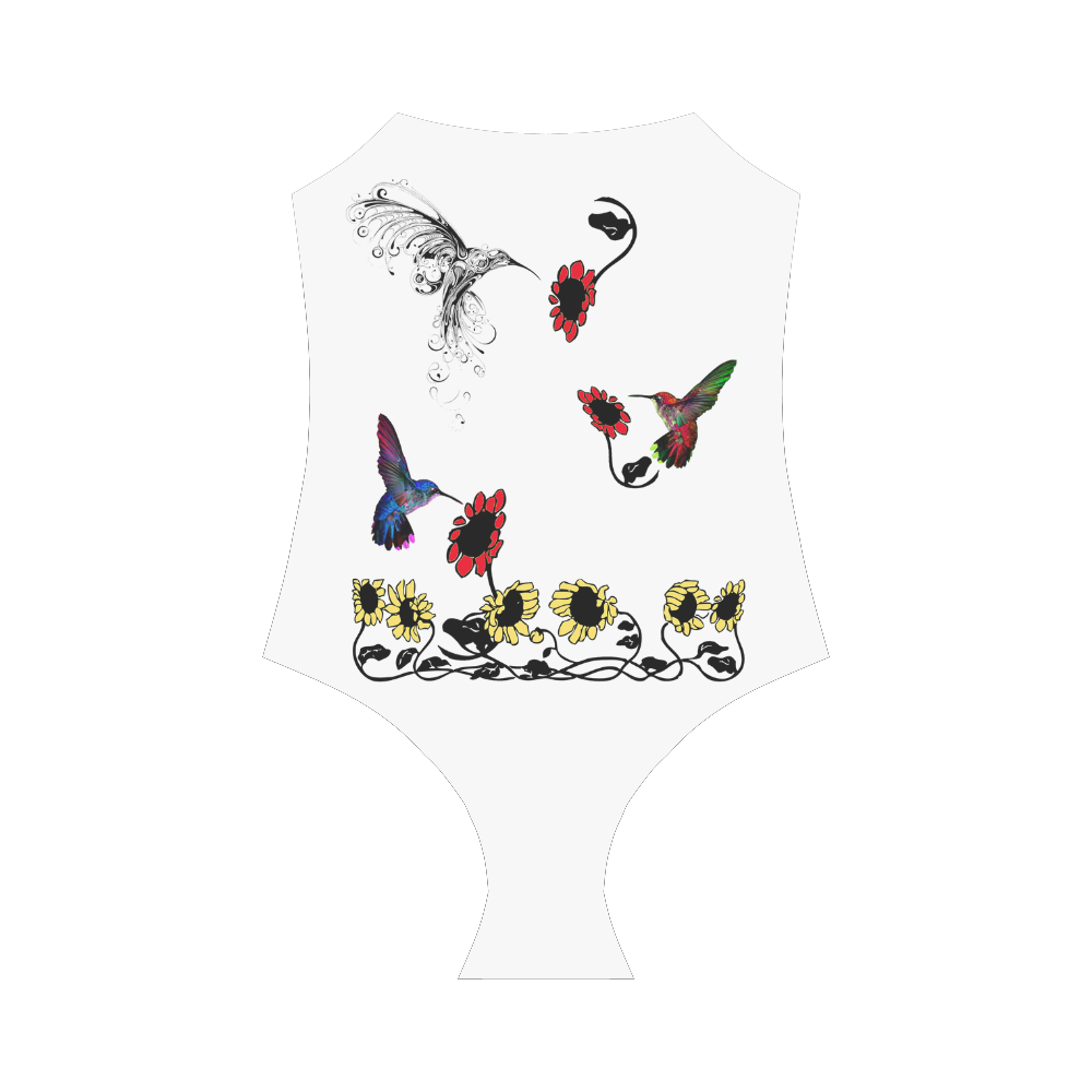 Hummingbird Border Print Strap Swimsuit ( Model S05)