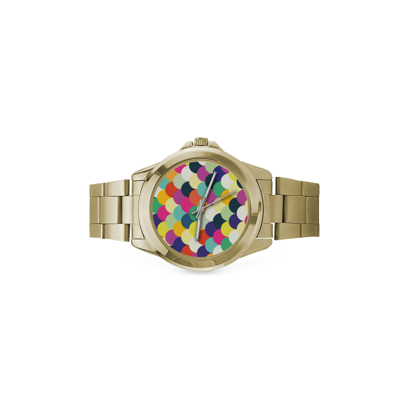 Colorful Circles Custom Gilt Watch(Model 101)