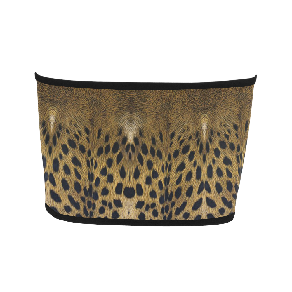 Leopard Texture Pattern Bandeau Top