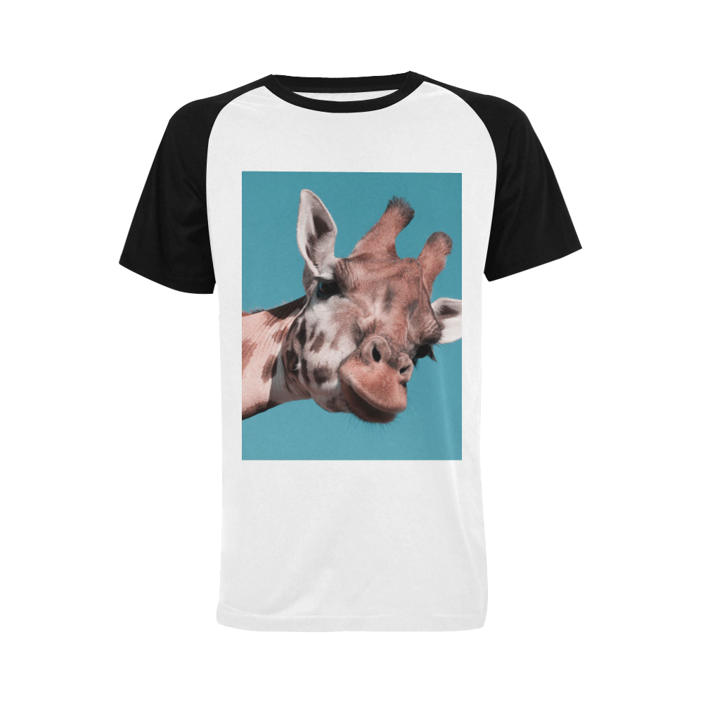 giraffe Men's Raglan T-shirt Big Size (USA Size) (Model T11)
