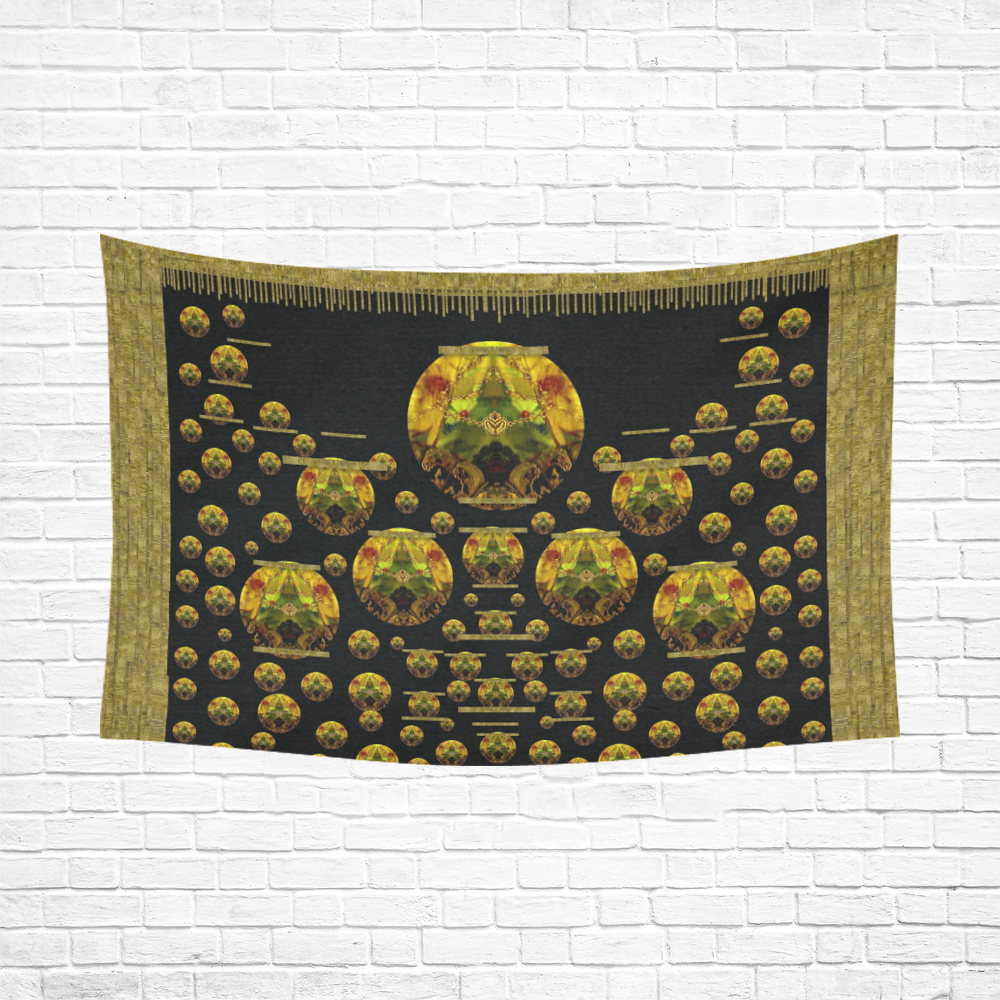 Exploring Keep Calm In gold with flair Cotton Linen Wall Tapestry 90"x 60"