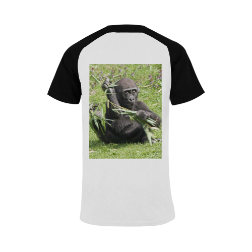 Lovely Gorilla Baby Men's Raglan T-shirt Big Size (USA Size) (Model T11)