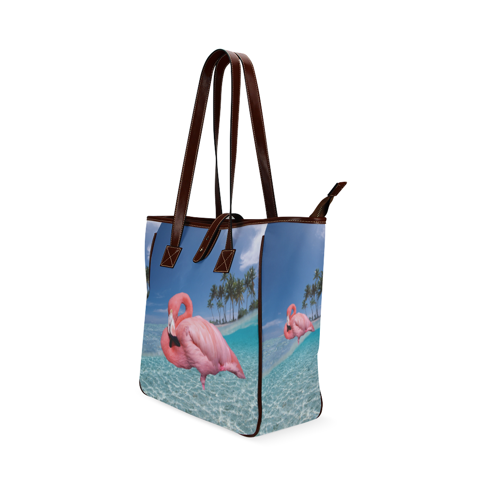 Flamingo and Palms Classic Tote Bag (Model 1644)