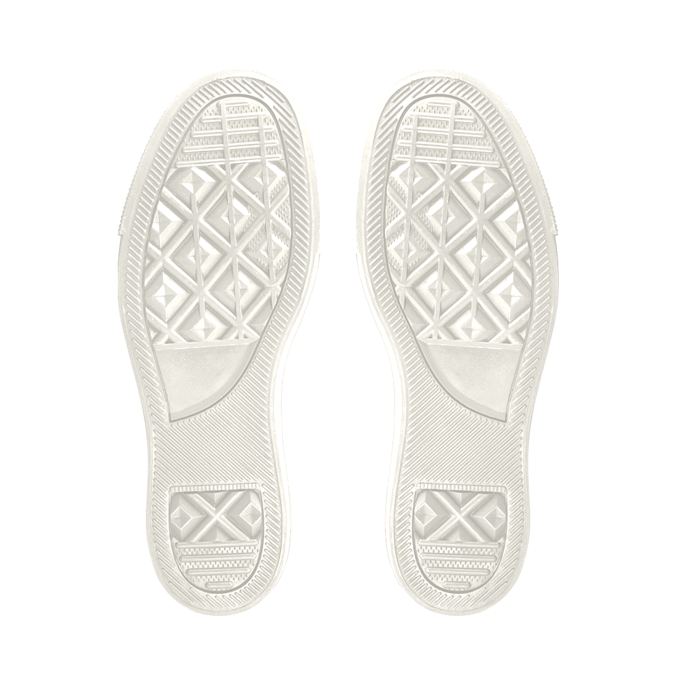 Alien Troops - Black & White Men's Unusual Slip-on Canvas Shoes (Model 019)