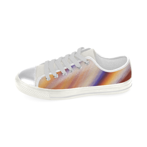 THE BIG WAVE Colorful Painting Women's Classic Canvas Shoes (Model 018)