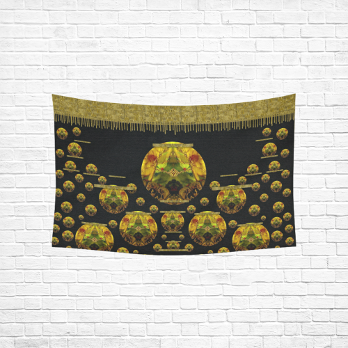 Exploring Keep Calm In gold with flair Cotton Linen Wall Tapestry 60"x 40"