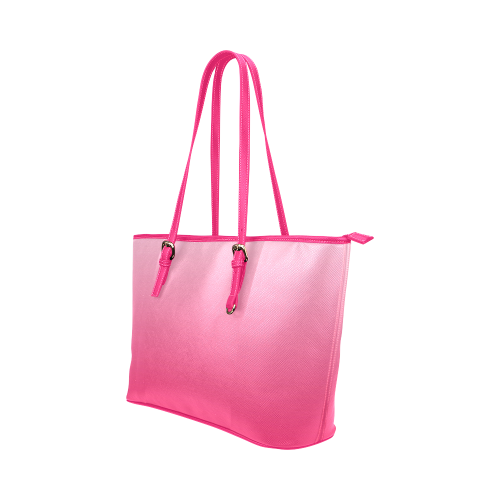 Pink Ombre by ArtformDesigns Leather Tote Bag/Small (Model 1651)