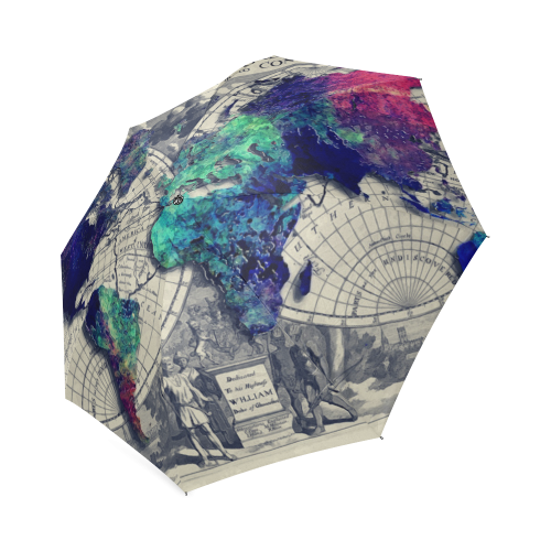 world map 22 Foldable Umbrella (Model U01)