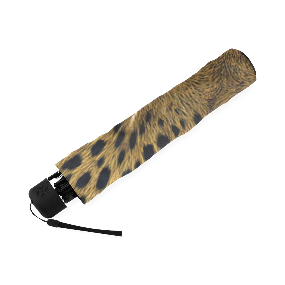 Leopard Texture Pattern Foldable Umbrella (Model U01)