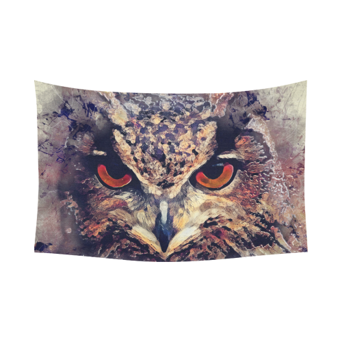 owl Cotton Linen Wall Tapestry 90"x 60"