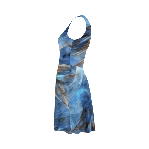 Blue Colorful Abstract Design Atalanta Sundress (Model D04)