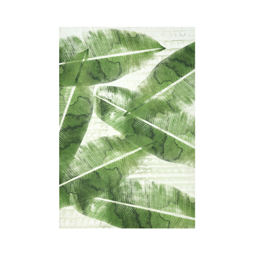 Tropical Bananas Leaves Cotton Linen Wall Tapestry 60"x 90"
