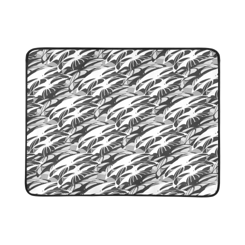 Alien Troops - Black & White Beach Mat 78"x 60"