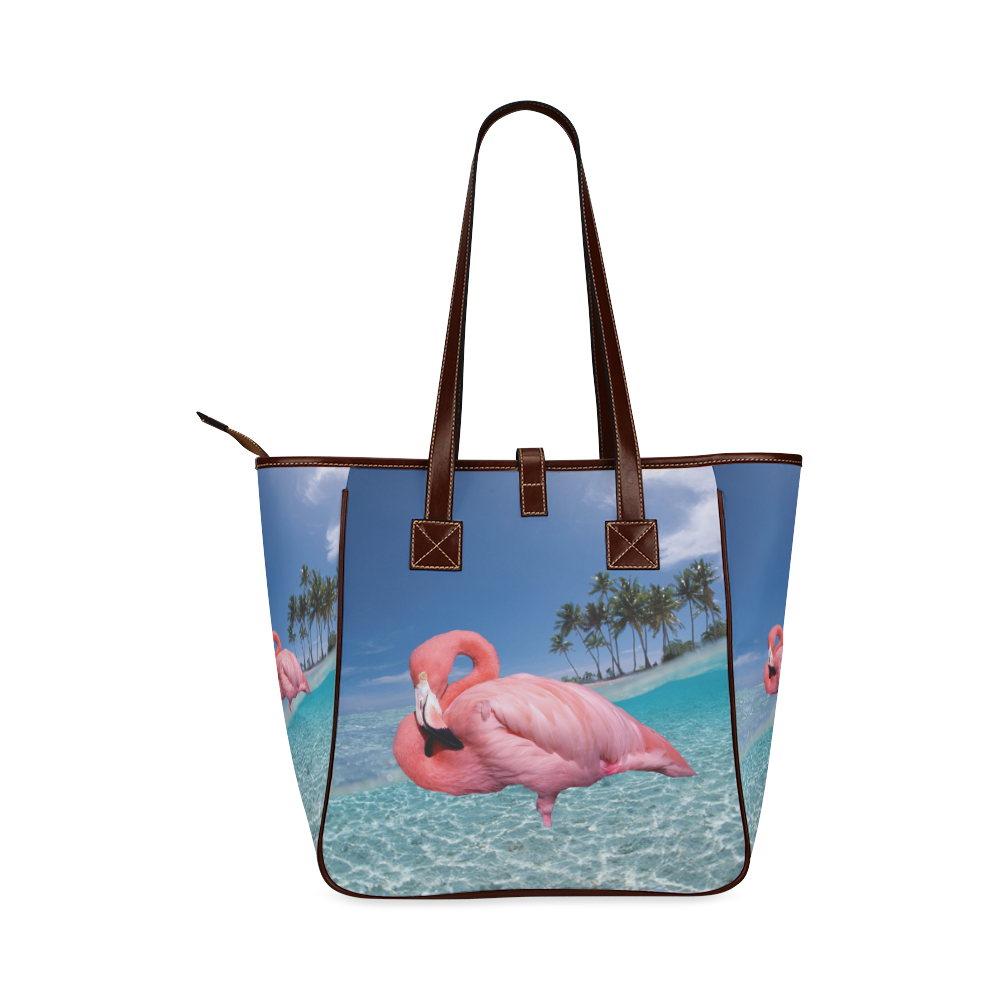 Flamingo and Palms Classic Tote Bag (Model 1644)