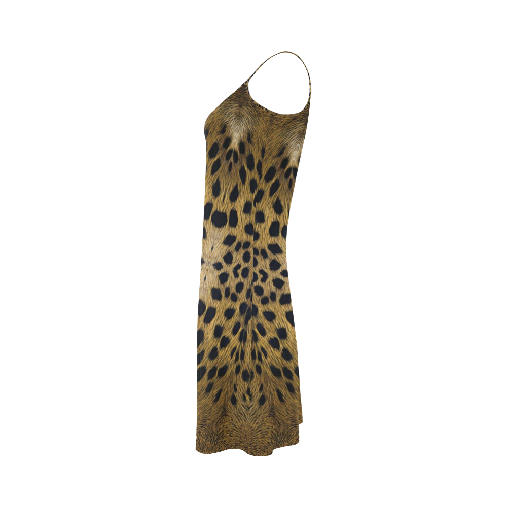 Leopard Texture Pattern Alcestis Slip Dress (Model D05)