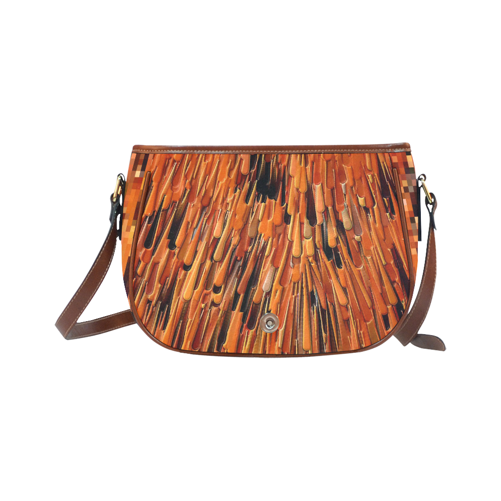 Mosaik Fall Colors by Artdream Saddle Bag/Small (Model 1649) Full Customization