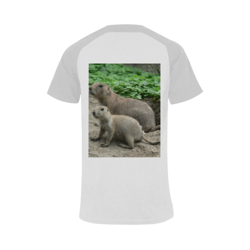 prairie dogs 04 Men's Raglan T-shirt Big Size (USA Size) (Model T11)