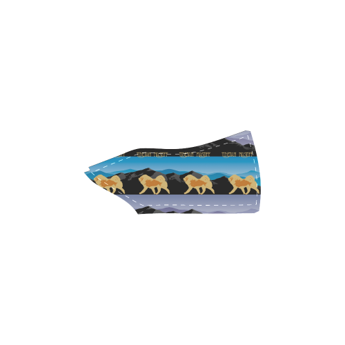 Tibetan Mastiff Rockin The Rockies Women's Unusual Slip-on Canvas Shoes (Model 019)