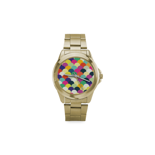 Colorful Circles Custom Gilt Watch(Model 101)