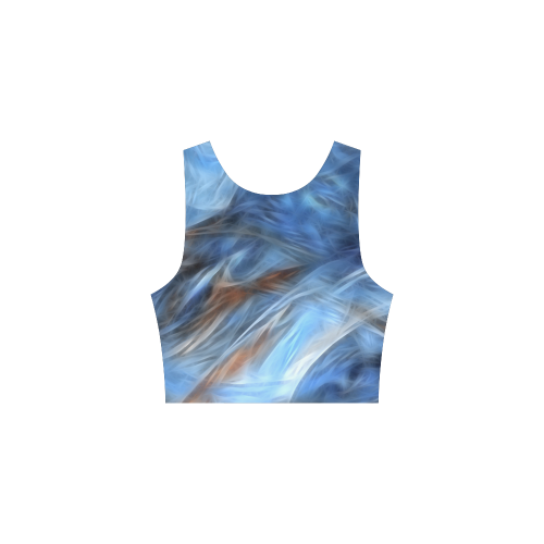 Blue Colorful Abstract Design Atalanta Sundress (Model D04)