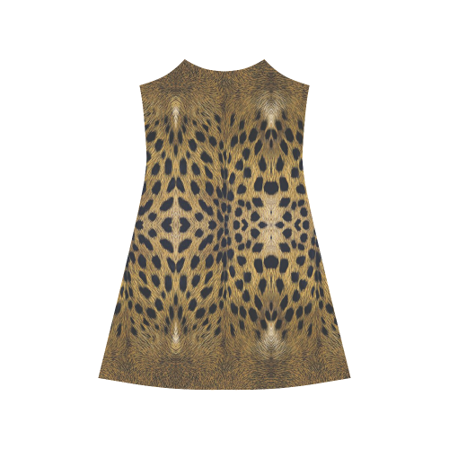 Leopard Texture Pattern Alcestis Slip Dress (Model D05)