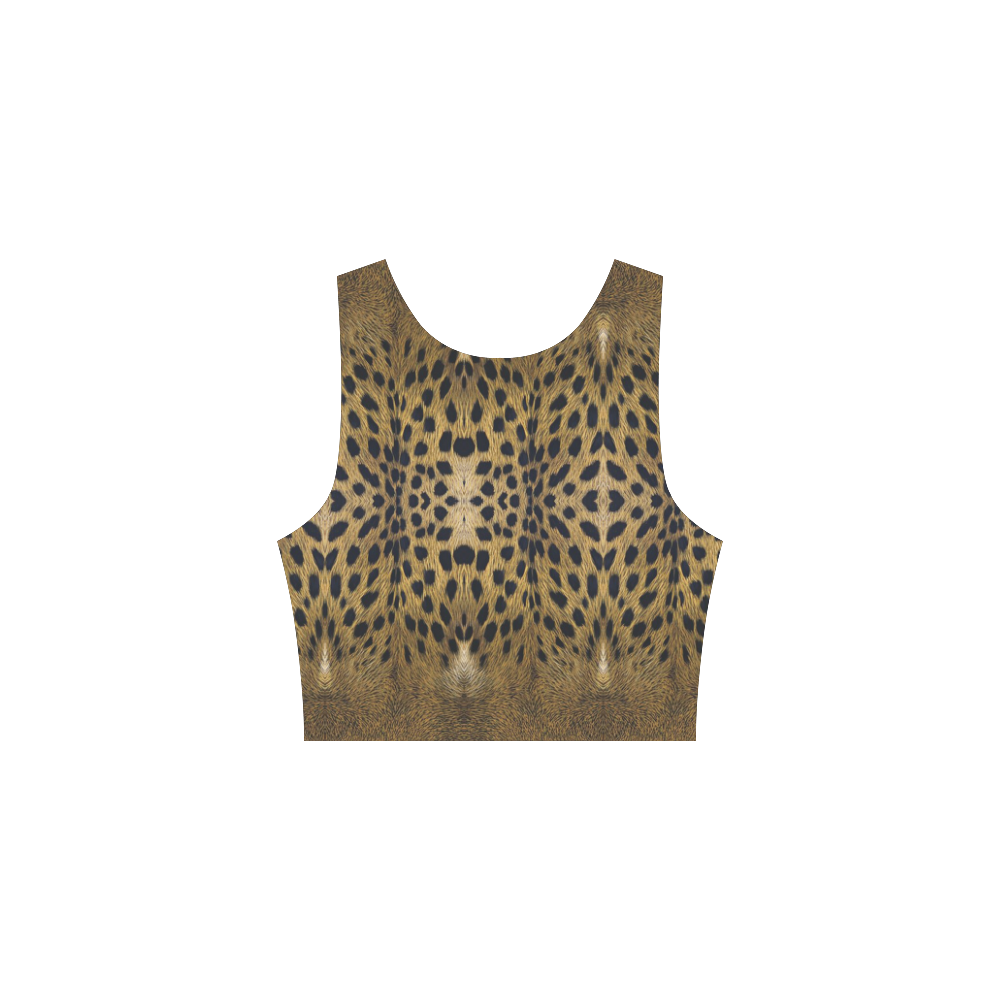 Leopard Texture Pattern Atalanta Sundress (Model D04)