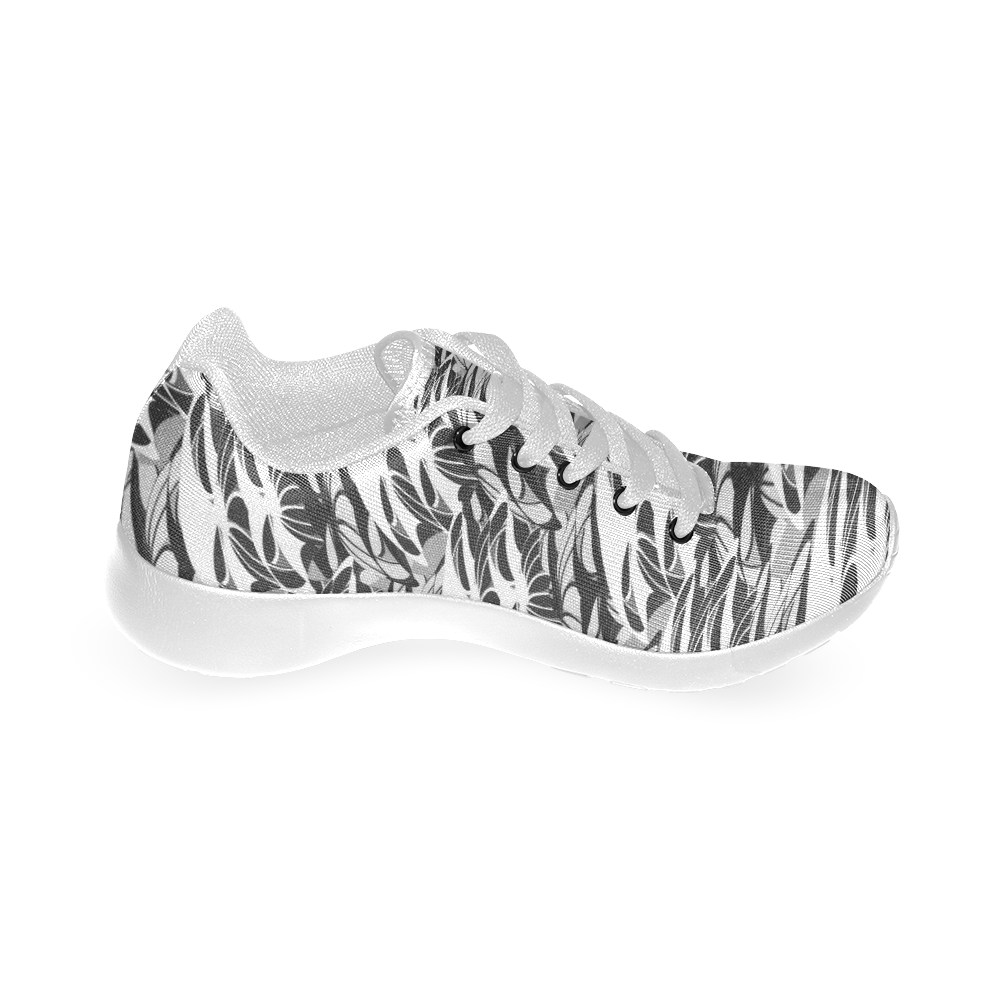 Alien Troops - Black & White Women’s Running Shoes (Model 020)