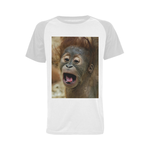 lovely Orang Baby Men's Raglan T-shirt Big Size (USA Size) (Model T11)