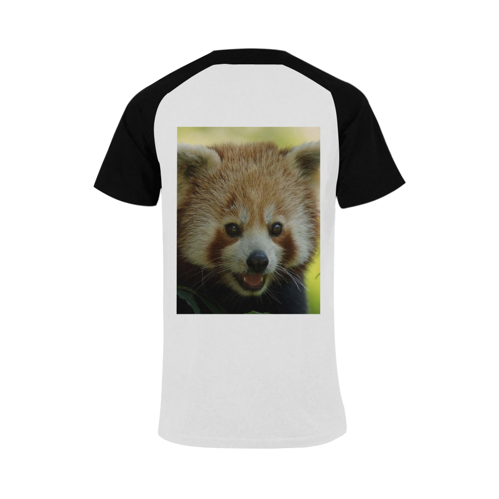 red panda Men's Raglan T-shirt Big Size (USA Size) (Model T11)